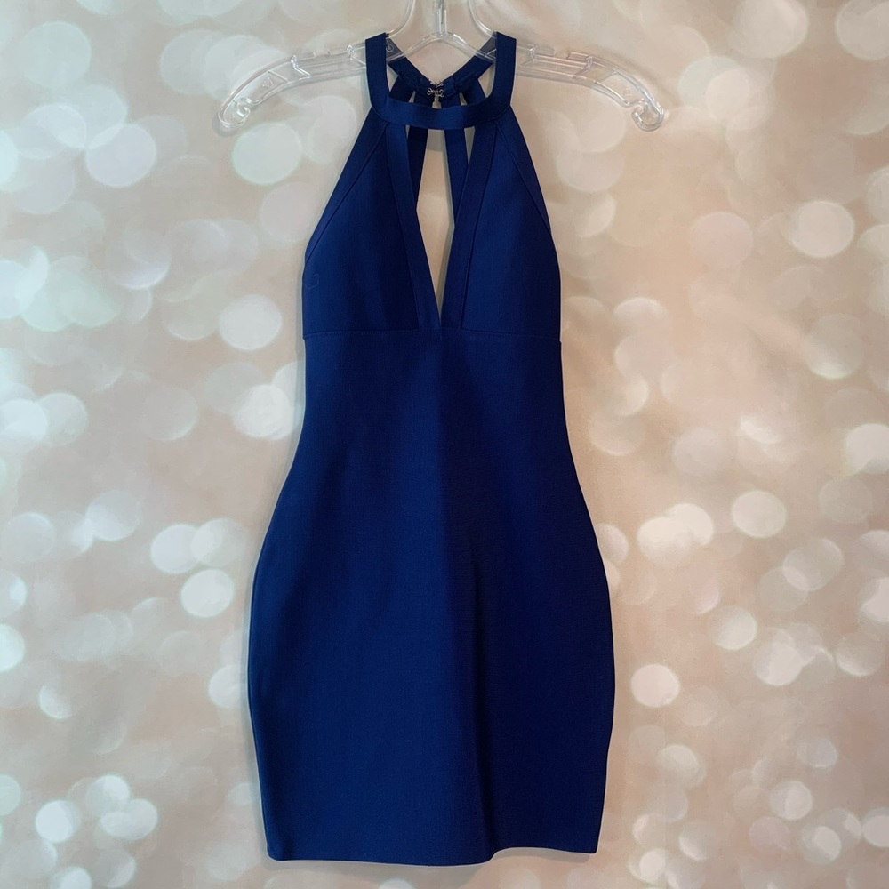 Hot Miami Styles Midnight Blue Bodycon Dress